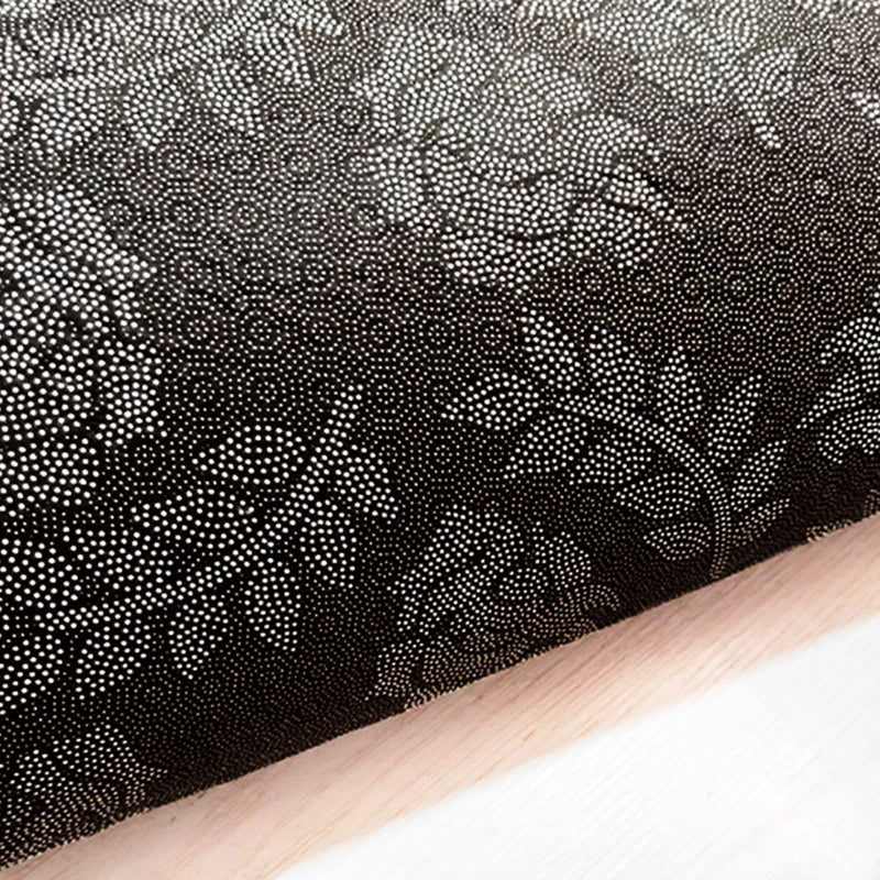 Tapis d'intérieur Shabby Chic de couleur foncée, en Polyester, imprimé Ginkgo Biloba, avec envers antidérapant, pour salon
