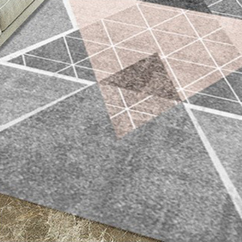 Multicolor Distressed Area Carpet Polyester Ink Effect Indoor Rug Anti-Slip Backing Carpet for Living Room