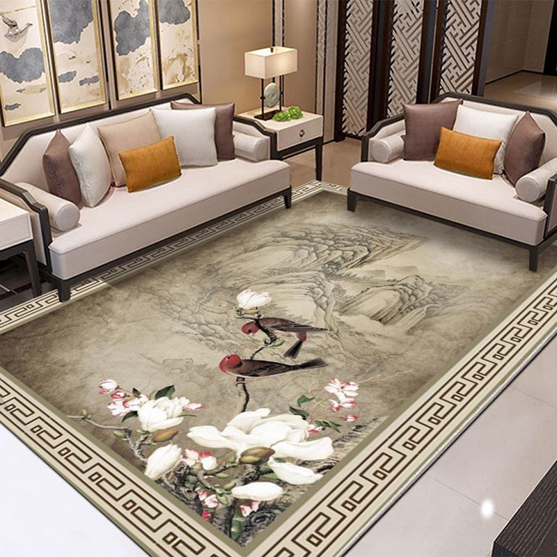 Elegant veelkleurig nostalgietapijt polyester antieke print binnentapijt vlekbestendig tapijt voor woondecoratie