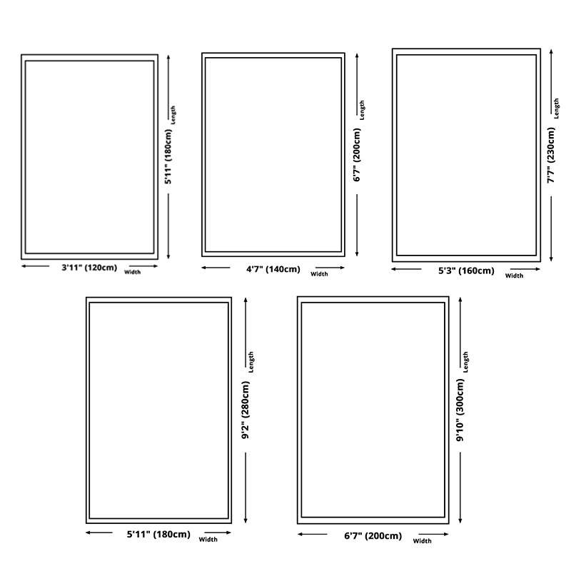 Multicolor Distressed Area Carpet Polyester Branches Print Indoor Rug Non-Slip Backing Carpet for Living Room