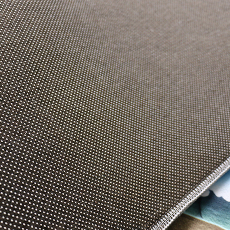 Multicolor Distressed Area Carpet Polyester Branches Print Indoor Rug Non-Slip Backing Carpet for Living Room