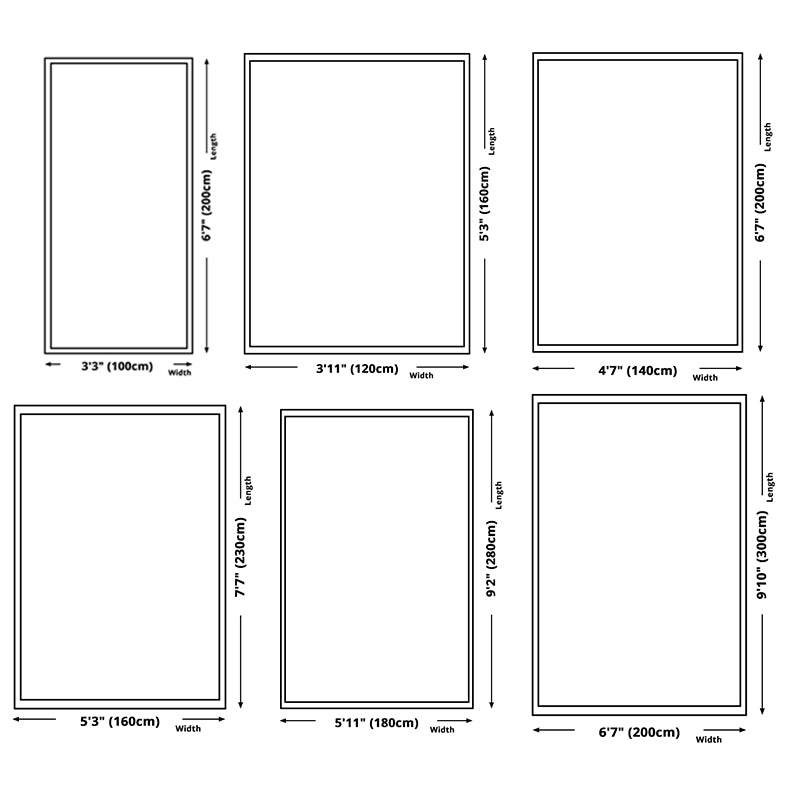 Funky Geometry Design Area Rug Contemporary Comfort Rectangle Rug Polyester Easy Care Anti-Slip Backing Rug for Living Room