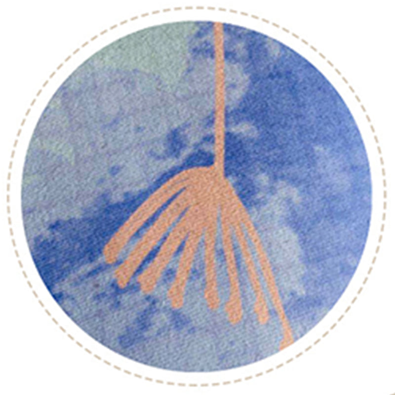 Luxurious Ink Painting Area Rug Multicolored Modern Rectangle Indoor Rug Polyester Non-Slip Backing Carpet for Home Decor