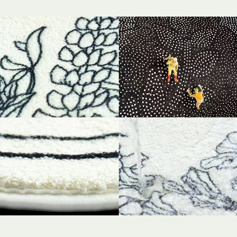 Khaki Funky Lines Pattern Indoor Rug Contemporary Simplicity Round Carpet Polyester Anti-Slip Backing Area Carpet for Home Decor