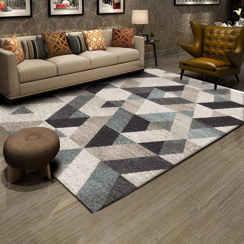 Simplicity Asymmetrical Graphic Design Rug Modern Creative Polyester Indoor Rug Friendly Washable Carpet for Home Decor