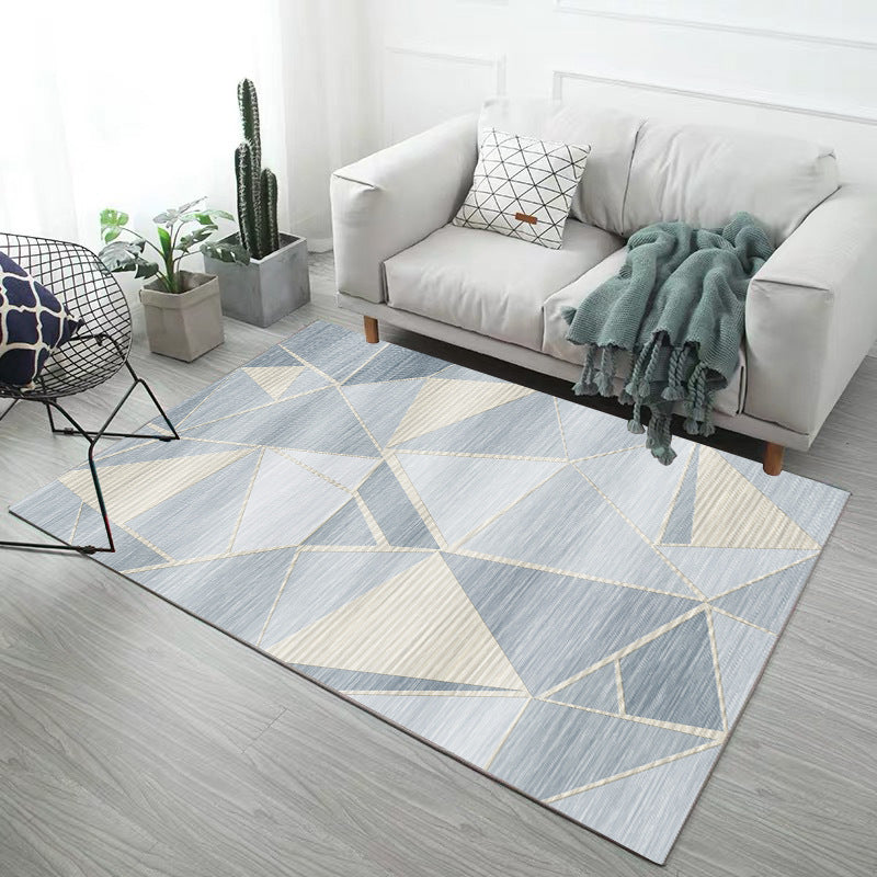 Funky Modern Graphic Design Rug Comfort Polyester Rectangle Carpet Non-Slip Backing Area Rug for Home Decoration