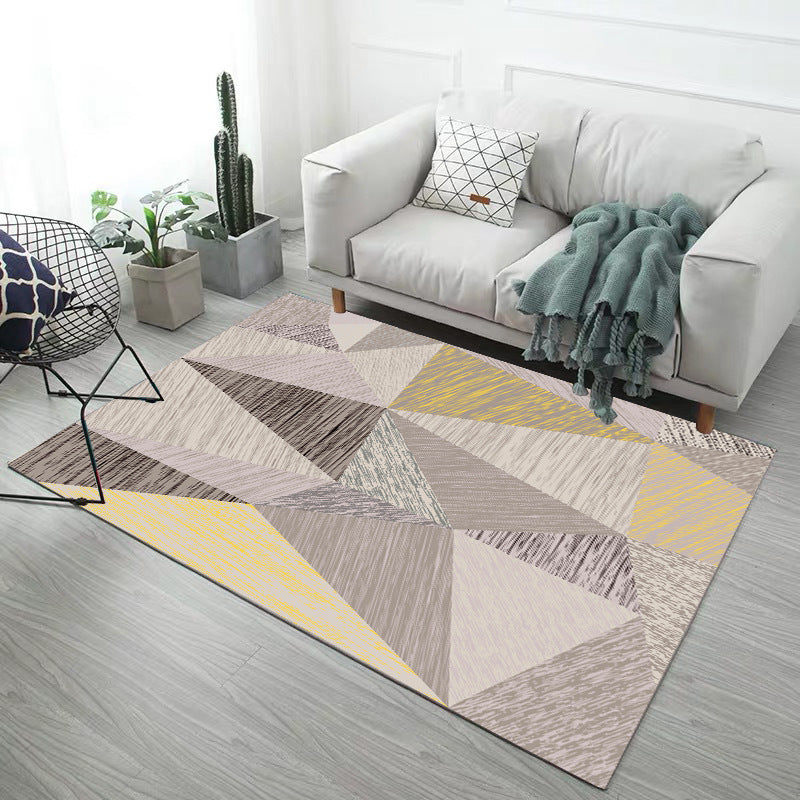Funky Modern Graphic Design Rug Comfort Polyester Rectangle Carpet Non-Slip Backing Area Rug for Home Decoration