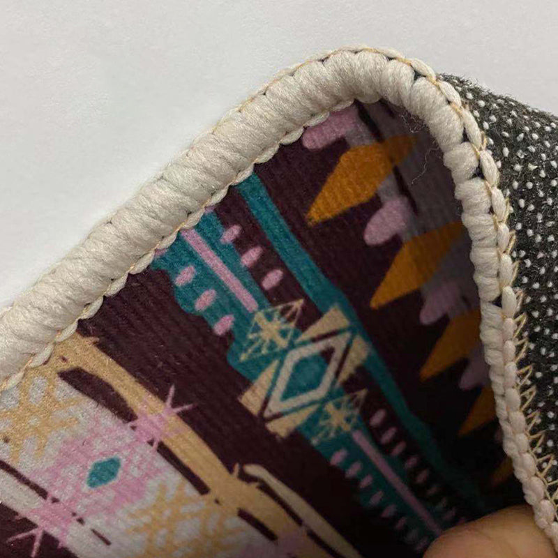 Shabby Chic Landscape Printed Rug Color Mixed Polyester Area Carpet Non-Slip Backing Rug for Living Room