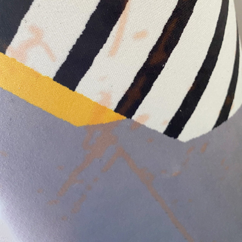 Round Light Color Distressed Area Carpet Polyester Ink Print Indoor Rug Anti-Slip Backing Carpet for Living Room