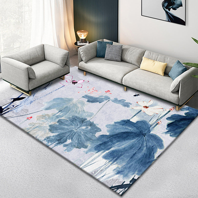Tapis classique imprimé de branches d'encre, en Polyester mélangé de couleurs, résistant aux taches, pour l'intérieur, pour la décoration de la maison