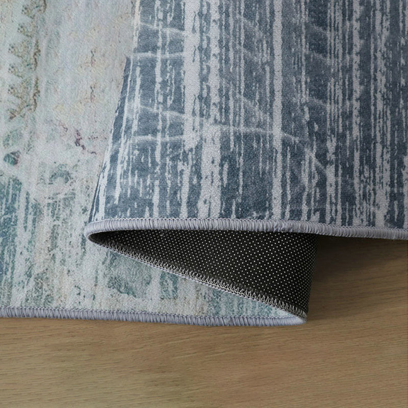 Stylish Modern Living Room Rug Multicolored Geometry Printed Area Carpet Polyester Stain Resistant Indoor Carpet