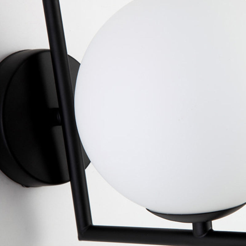 Zeitgenössische globale Wandmontagleuchte Milchglas Wandmontagelampe für das Restaurant