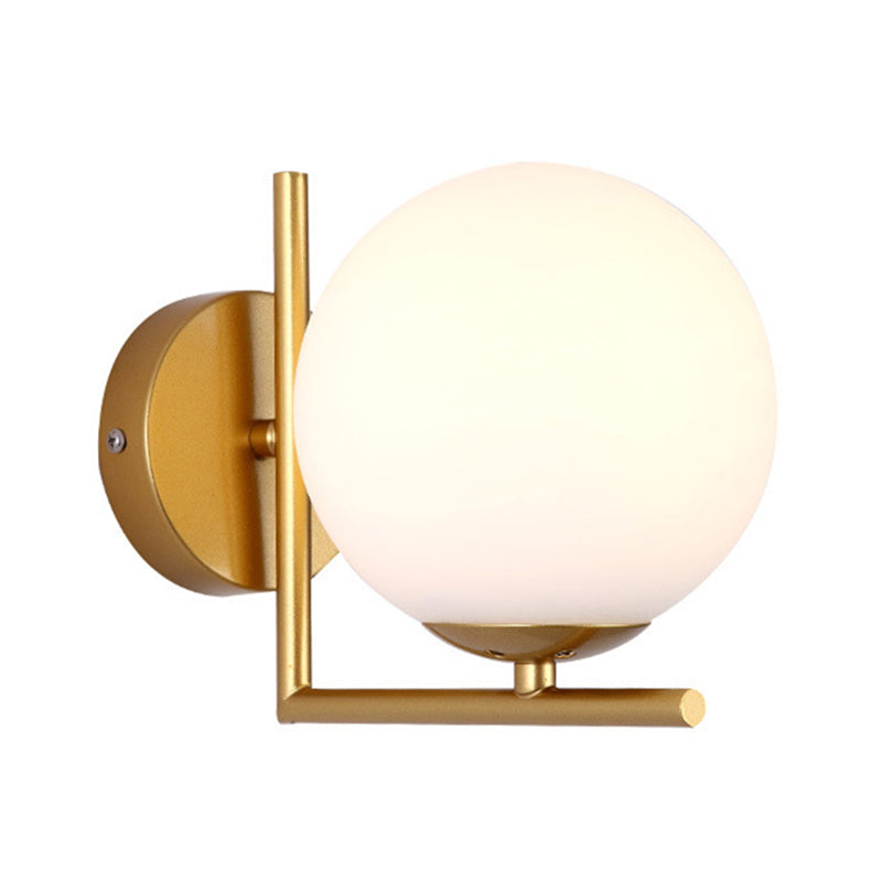 Zeitgenössische globale Wandmontagleuchte Milchglas Wandmontagelampe für das Restaurant