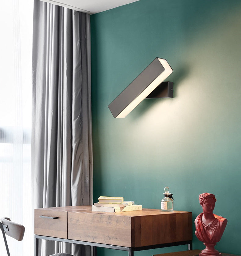 Luz LED LED rotatable ajustable de pared moderna para la sala de estudio de dormitorio
