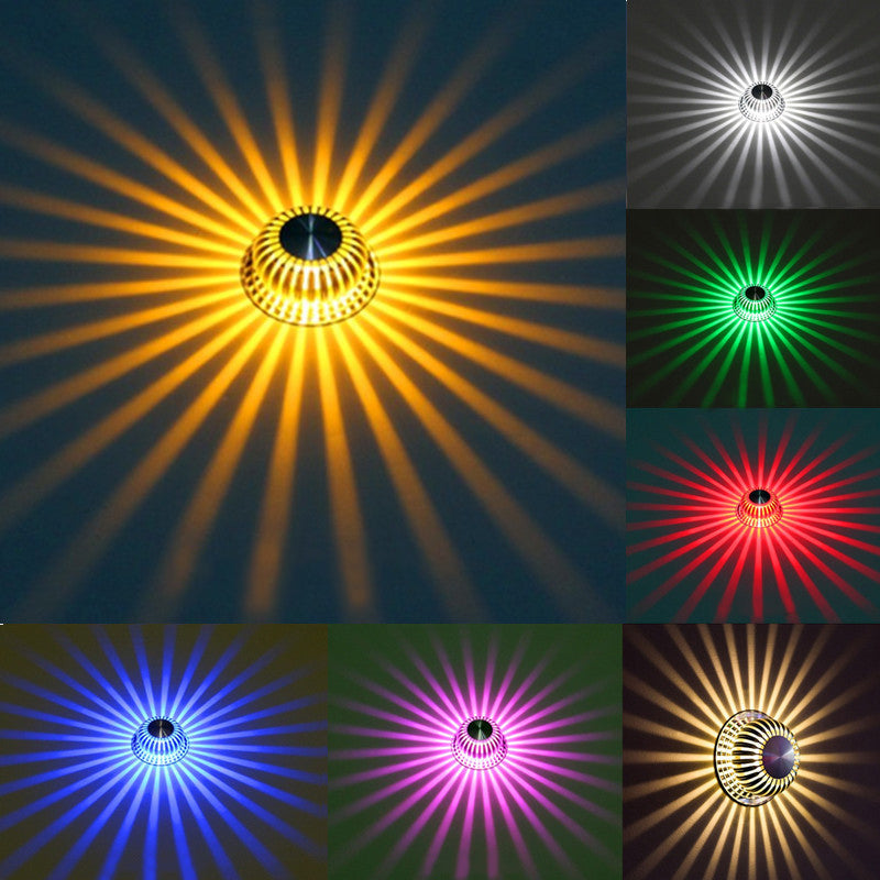 Remote Control RGB Wall Lamp Modern Style Aluminum Ambiance Decorative LED Sconce Light in Sliver