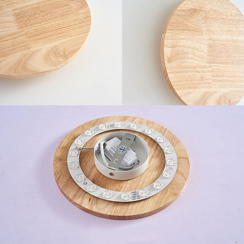 Runde Wandlampen moderne Einfachheit Holzwandleuchten für Wohnzimmer