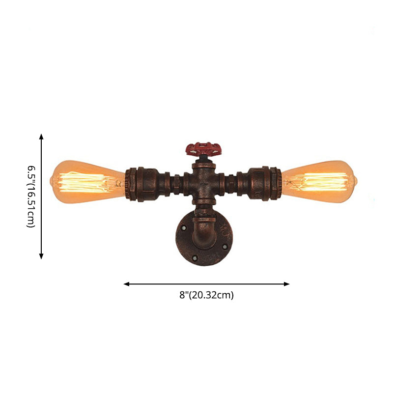 Wall Mounted Light Fixture Industrial-Style Metal Water Valve Wall Mounted Light