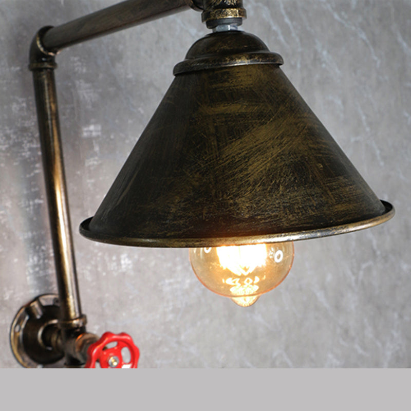 Válvula de agua Metal Diconce Lighting Restaurante de estilo industrial Restaurante Montaje de pared Luz de lámpara