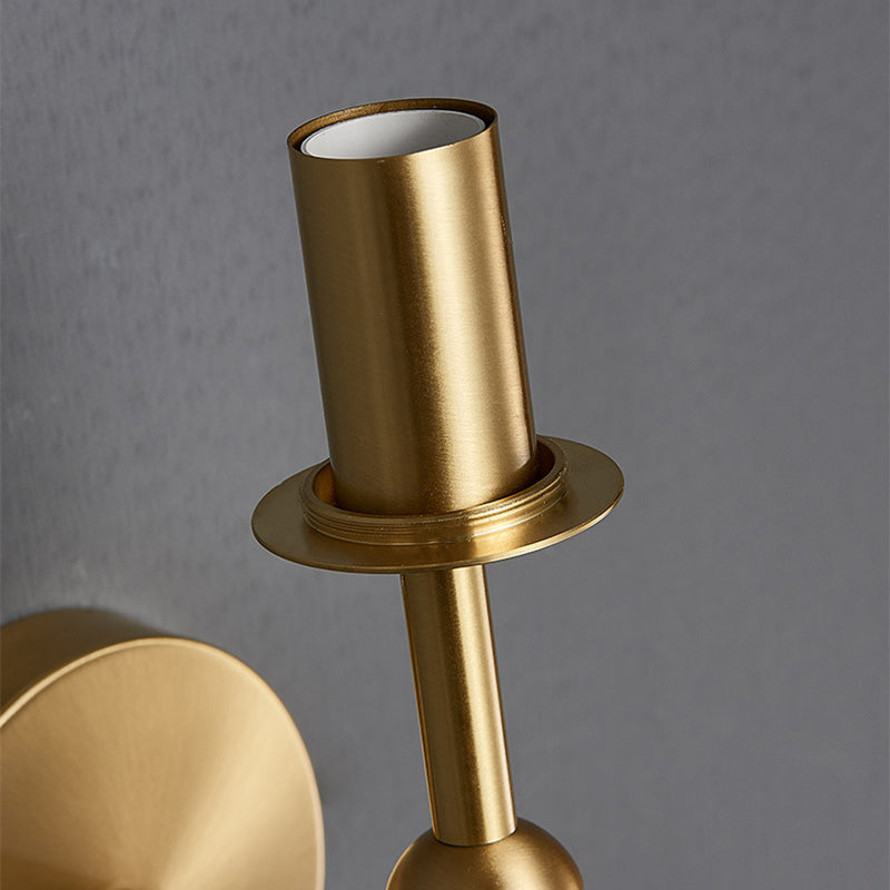 Gold Globe Hanging Wall Sconce in Modern Artistic Style Copper Indoor Wall Lamp with Ripple Crystal Shade