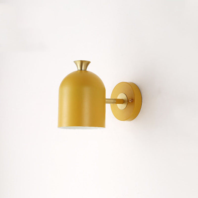 Schattierte Wand montierte Leuchte Nordic-Stil Metall Schlafzimmer Wandleuchte Beleuchtung