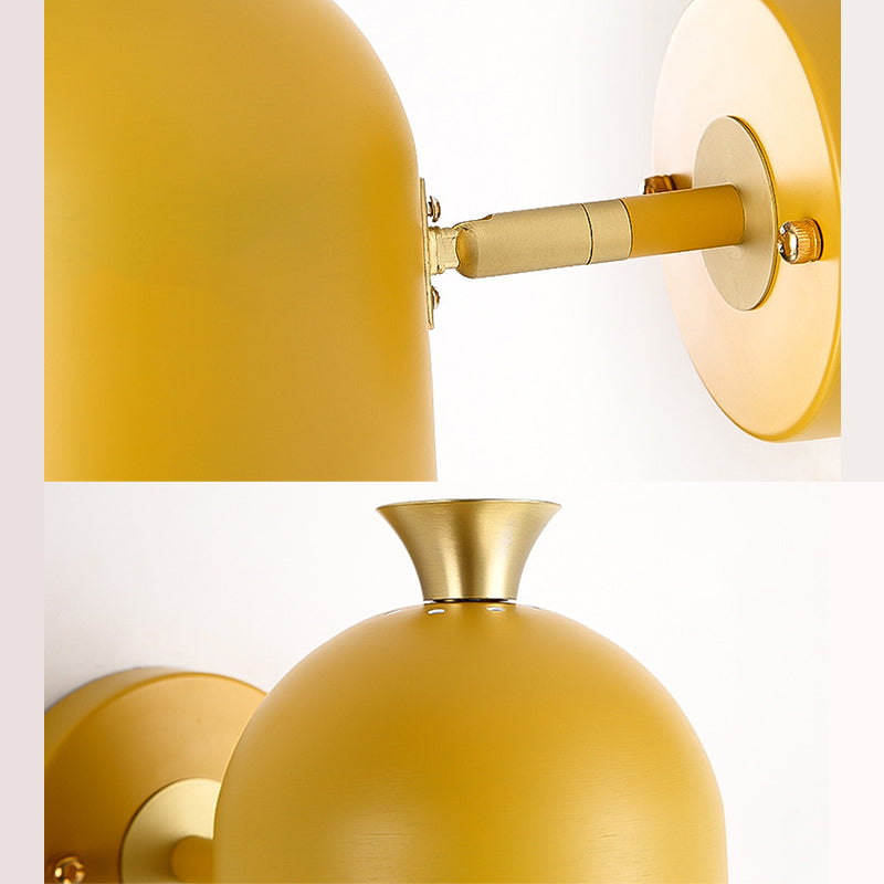 Schattierte Wand montierte Leuchte Nordic-Stil Metall Schlafzimmer Wandleuchte Beleuchtung