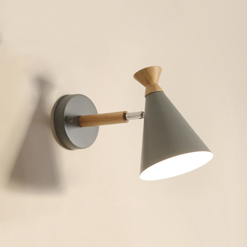 Cone Shaped Wall Mounted Light Nordic Metal Wall Mounted Light Fixture for Bedroom