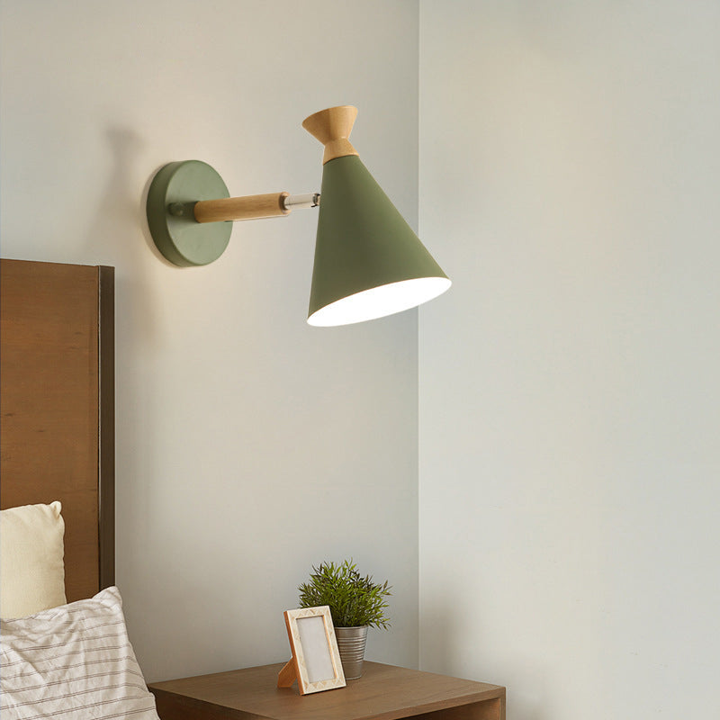 Cone Shaped Wall Mounted Light Nordic Metal Wall Mounted Light Fixture for Bedroom