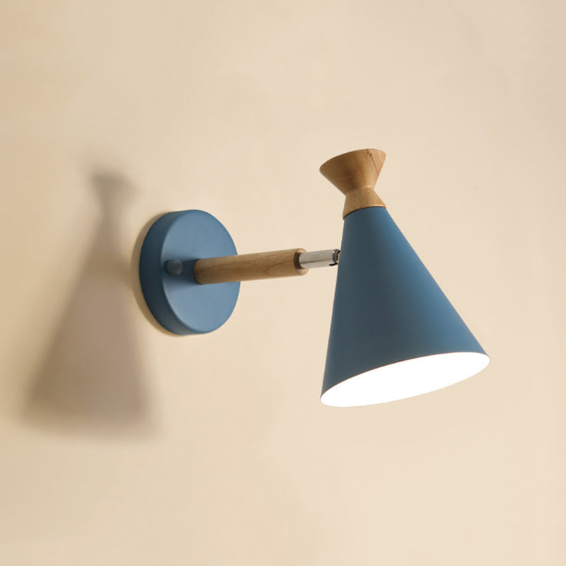 Cone Shaped Wall Mounted Light Nordic Metal Wall Mounted Light Fixture for Bedroom