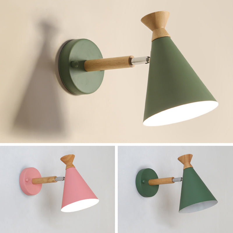 Cone Shaped Wall Mounted Light Nordic Metal Wall Mounted Light Fixture for Bedroom