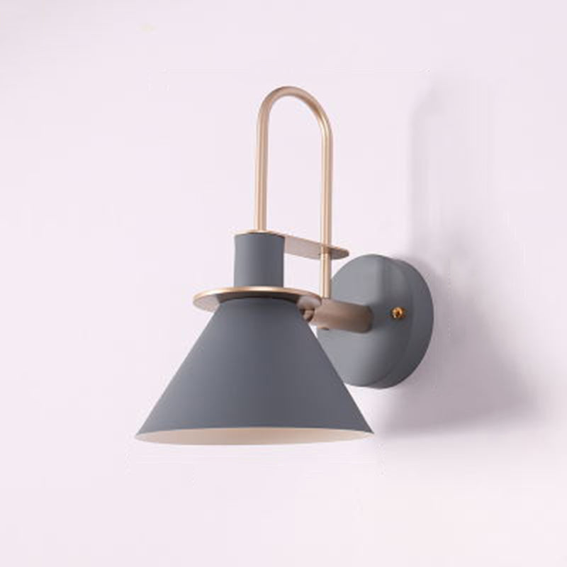 Conical Bedroom Wall Lighting Fixture Metal Minimalist-Style Wall Sconce Lighting