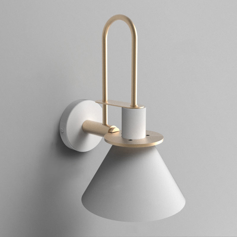 Conical Bedroom Wall Lighting Fixture Metal Minimalist-Style Wall Sconce Lighting