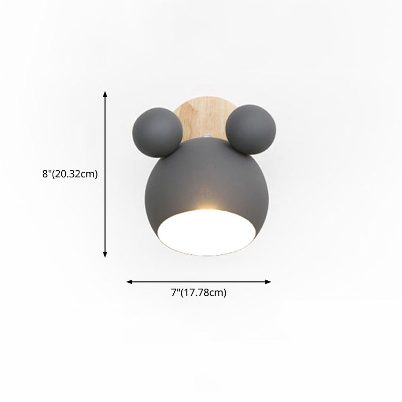 Metal Semicircle Wall Mounted Light Fixture Nordic Style Hanging Ceiling Light for Bedroom