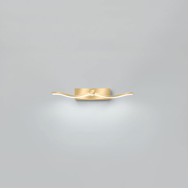 Modern Minimalist Style Linear Flush Mount Wall Sconce Metal Wall Mounted Lighting for Bathroom