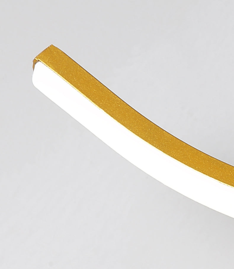 Modern Minimalist Style Linear Flush Mount Wall Sconce Metal Wall Mounted Lighting for Bathroom
