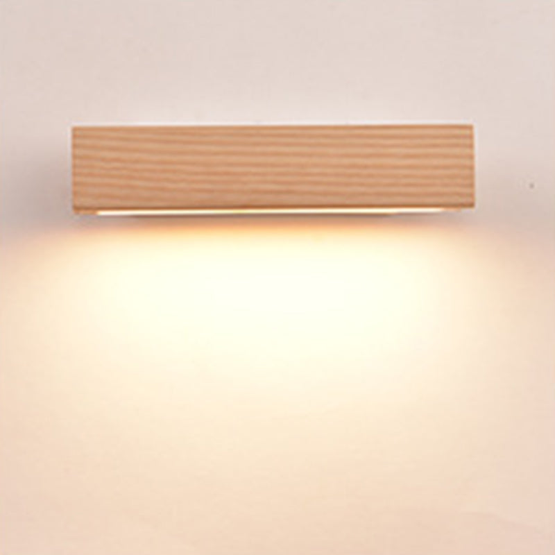 Modern Wood Wall Sconce Adjustable Rotatable LED Light Room Indoor Foyer Lighting