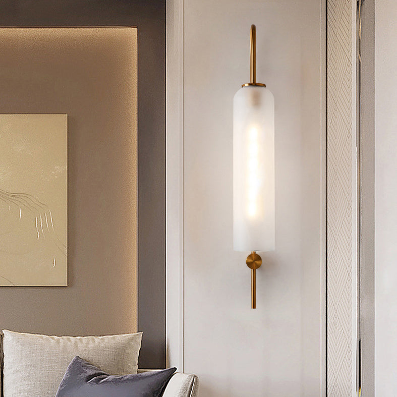 Ultra-modern Cylinder Wall Mount Lighting Glass Wall Mounted Light Fixture for Living Room