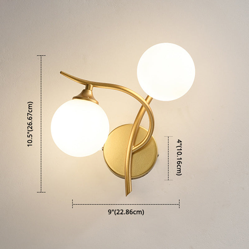 Zeitgenössische globale Wandmontagleuchte Milchglas Wandmontagelampe für das Restaurant
