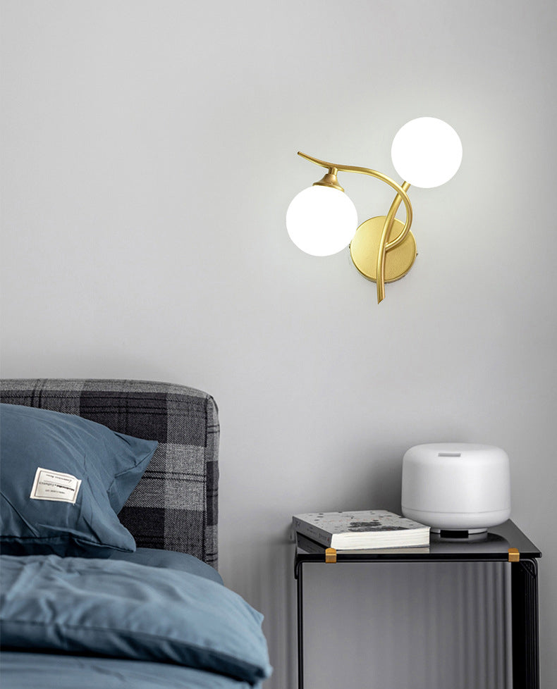 Zeitgenössische globale Wandmontagleuchte Milchglas Wandmontagelampe für das Restaurant