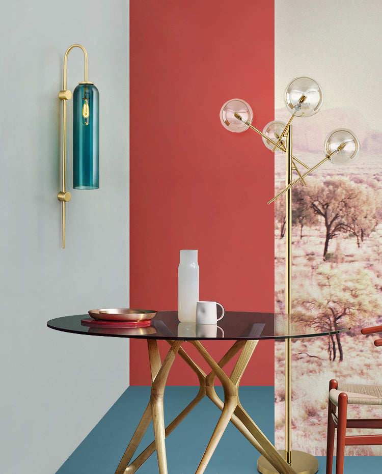 1 luminaire mural en verre clair