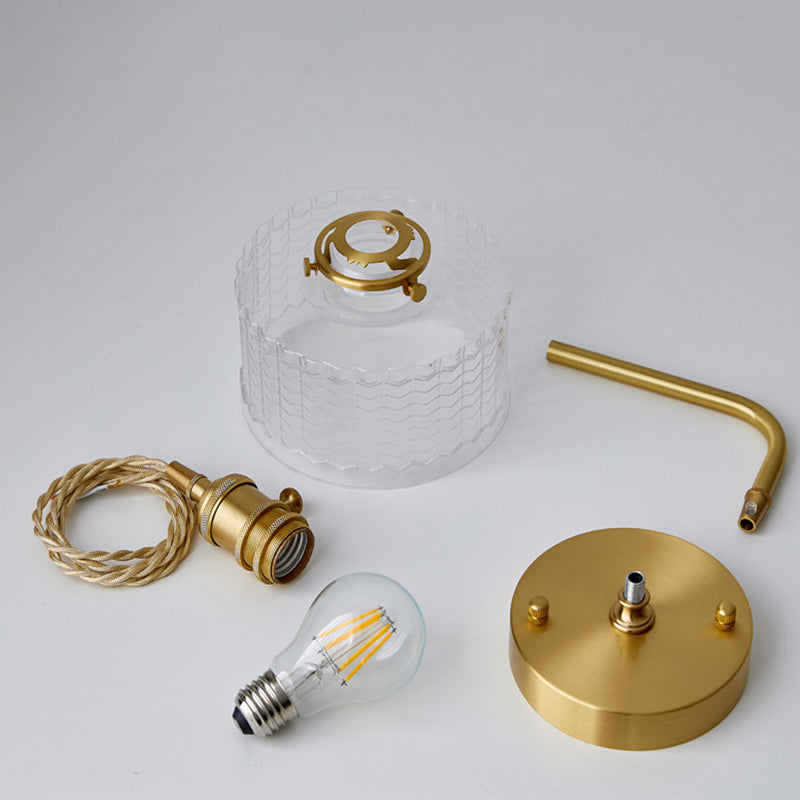 Lámparas de pared modernas de vidrio 1 lámpara de luz de pared de dormitorio ligero