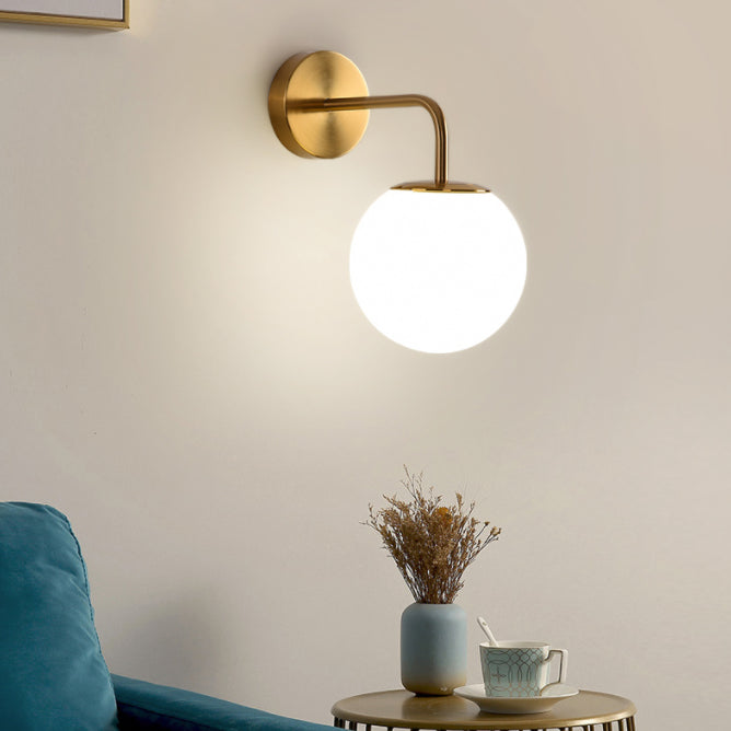 Glas Kugel Wandleuchte minimalistische Leuchtenleuchte für Schlafzimmer