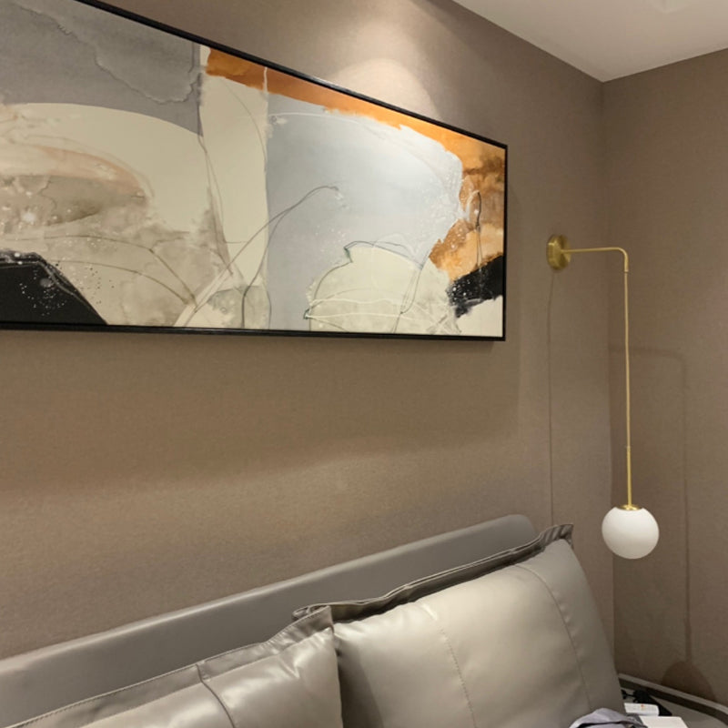 Glas Kugel Wandleuchte minimalistische Leuchtenleuchte für Schlafzimmer