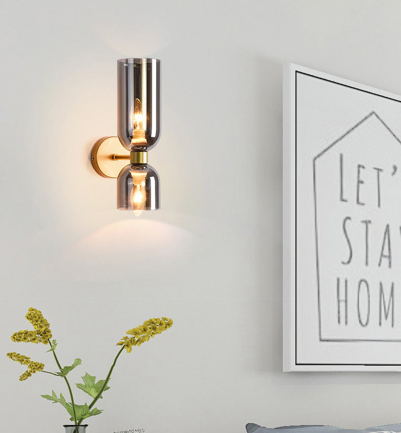 Moderne Einfachheit mit Sandglaswand montiertes Leuchtenleuchten Glasmontage Leuchte für Wohnzimmer