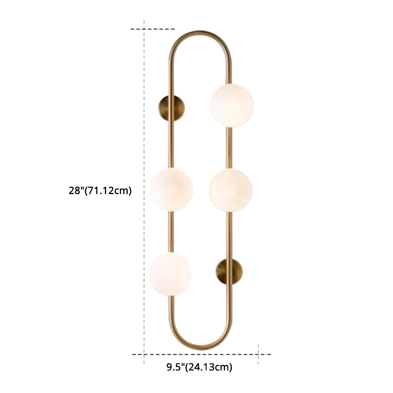 Glass Ball Shaped Wall Mounted Light Fixture Modern-Style White Wall Mounted Lighting