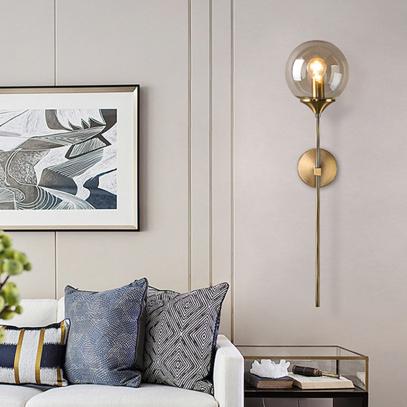 1 luminaire luminaire mural en verre lumineux moderne lumières suspendues murales mondiales pour chambre à coucher