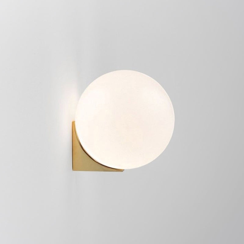 Contemporary Wall Mounted Light Fixture Sphere Wall Mounted Lamp with Glass Shade