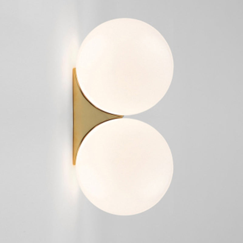 Contemporary Wall Mounted Light Fixture Sphere Wall Mounted Lamp with Glass Shade