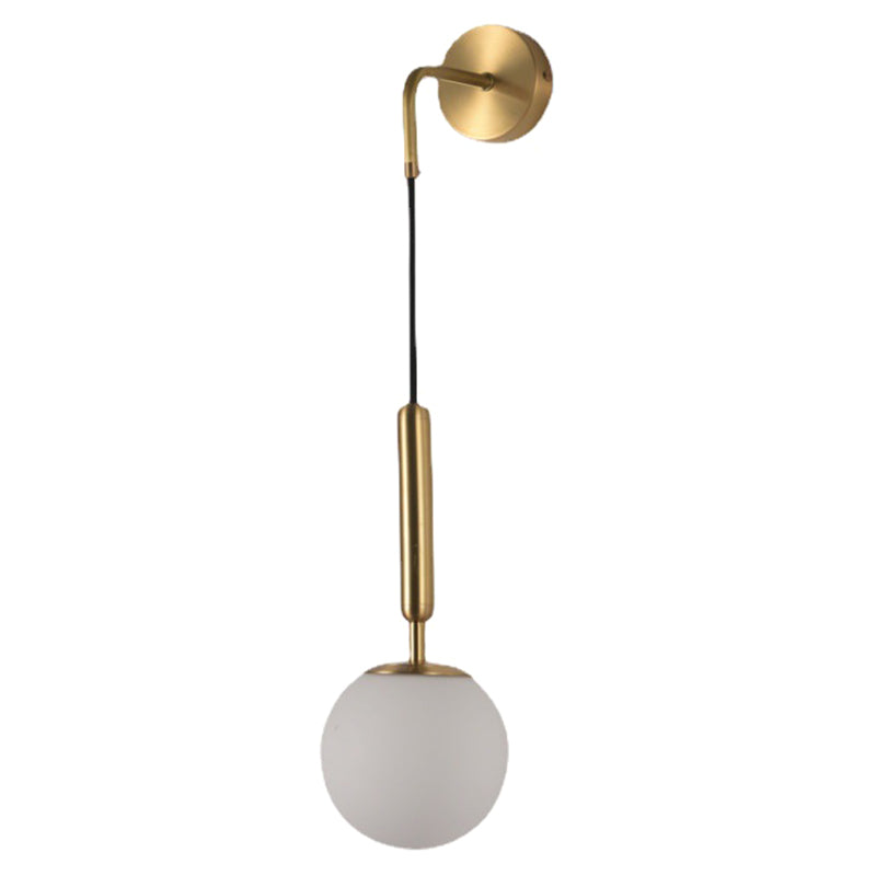 Spherical Glass Wall Mounted Lamp Minimalist Style Wall Mounted Light Fixture for Bedroom
