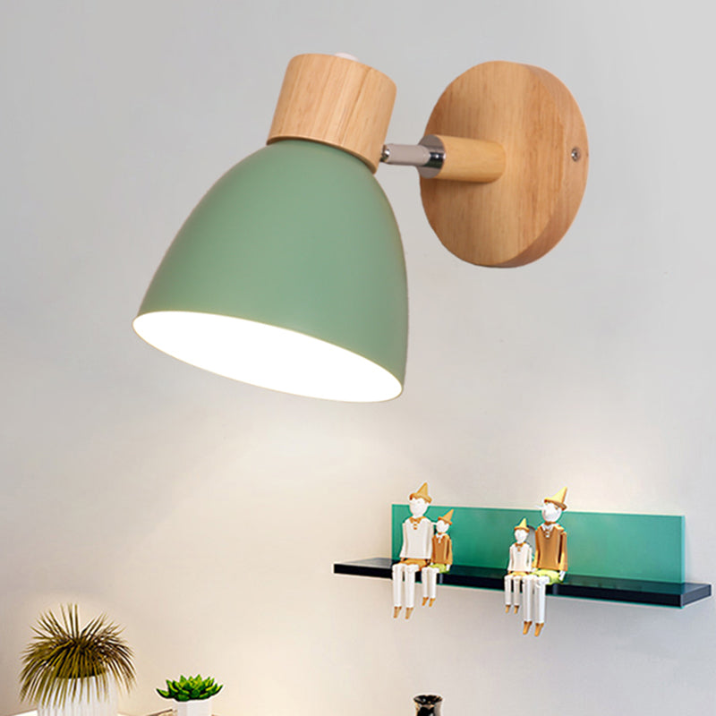 Prononi leggeri a parete in legno contemporanei con a parete a doppio cono a parete montata per camera da letto