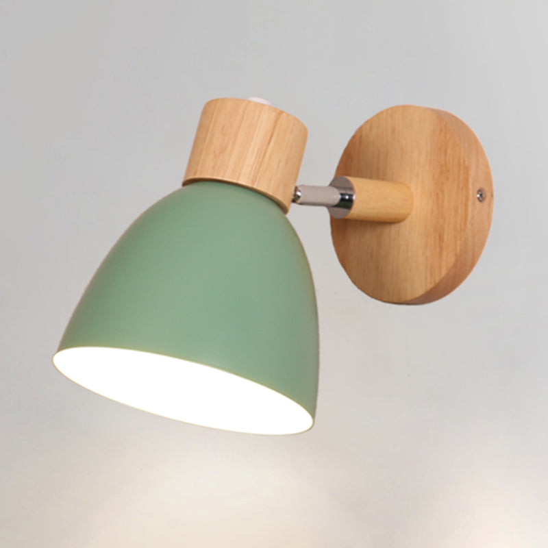 Prononi leggeri a parete in legno contemporanei con a parete a doppio cono a parete montata per camera da letto